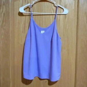 A New Day small cami tank purple adjustable straps lightweight summer layering